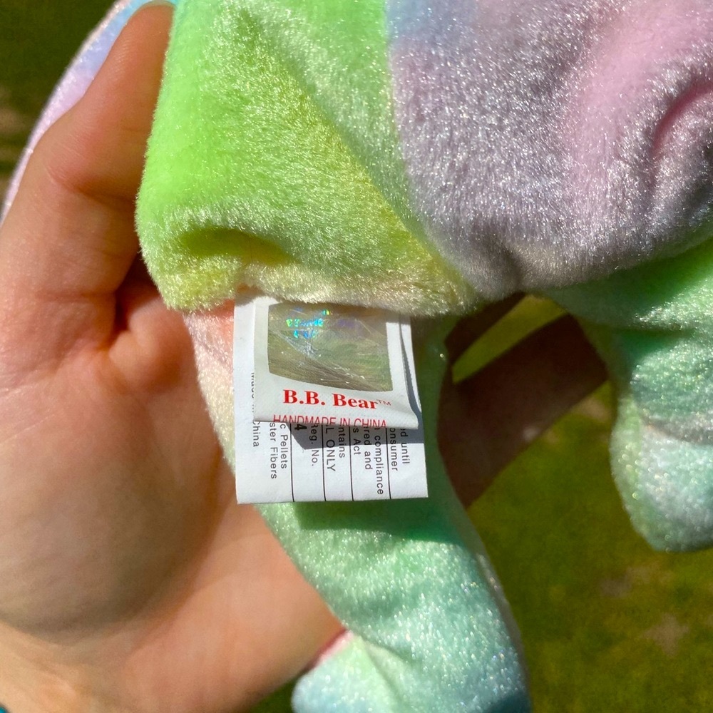 💫 Vintage TY Beanie Baby “B.B. Bear” 🐻 🥳 (Birthday) (Rare) - Picture 12 of 13